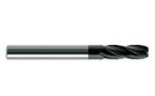 整体式刀具 高硬材料加工用圆鼻刀—4刃短刃圆鼻型 型号： HR4SH